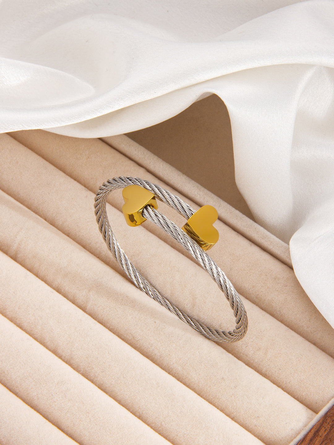 Stainless Steel Cable Cuff Bracelet