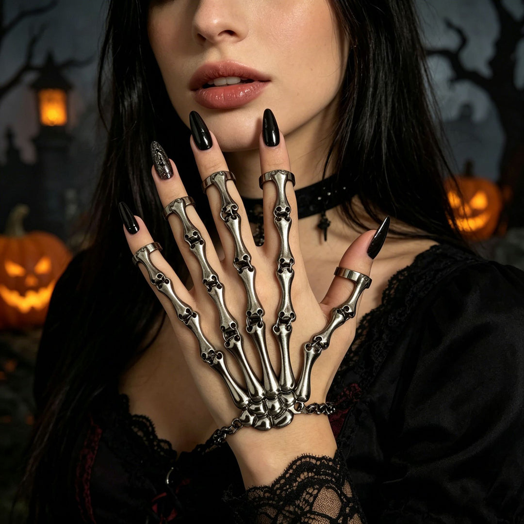 Skeleton Hand Armor Ring Bracelet