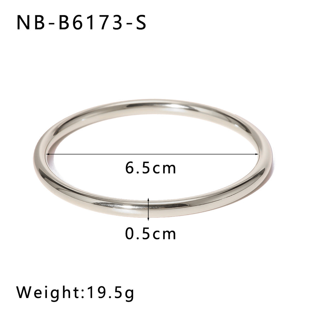 Minimalist Smooth Bangle Bracelet