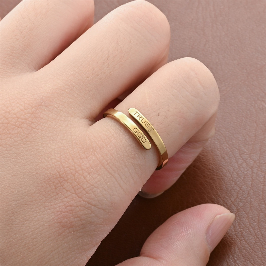 Trust God Inspirational Faith Ring