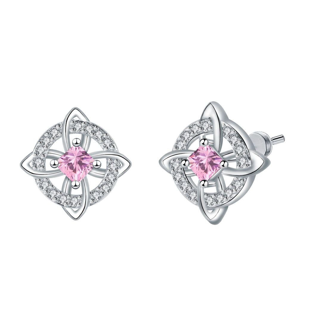 Birthstone Celtic Knot Stud Earrings