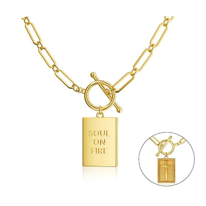Cross Toggle Pendant Necklace