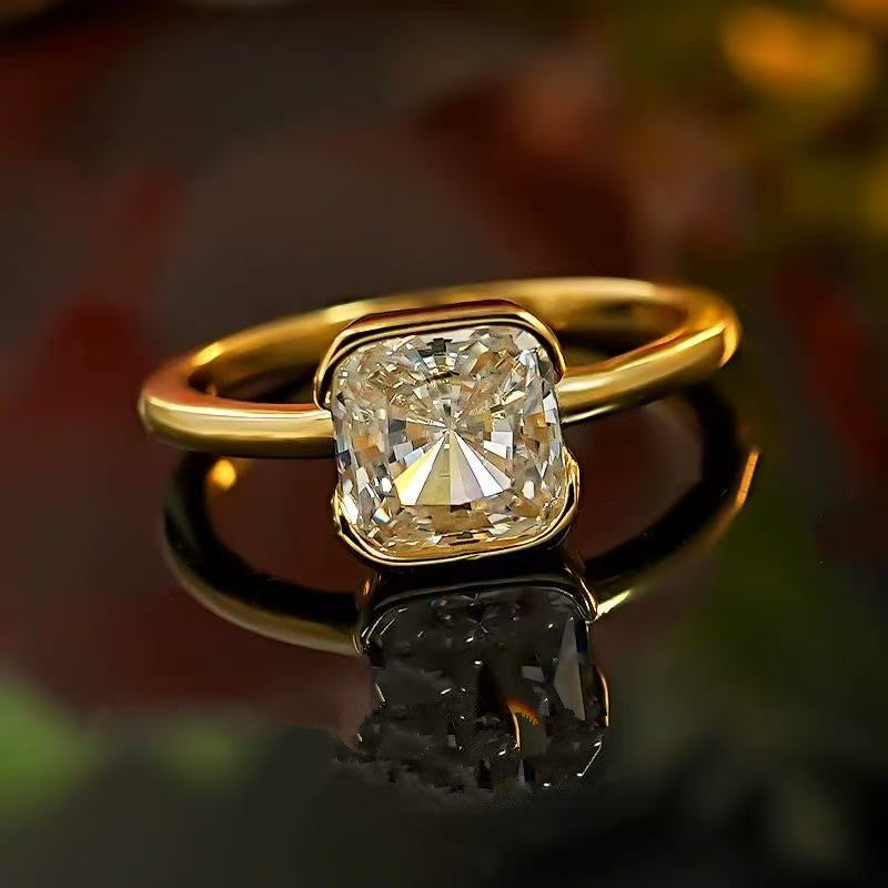 Lumina Cushion Solitaire Ring