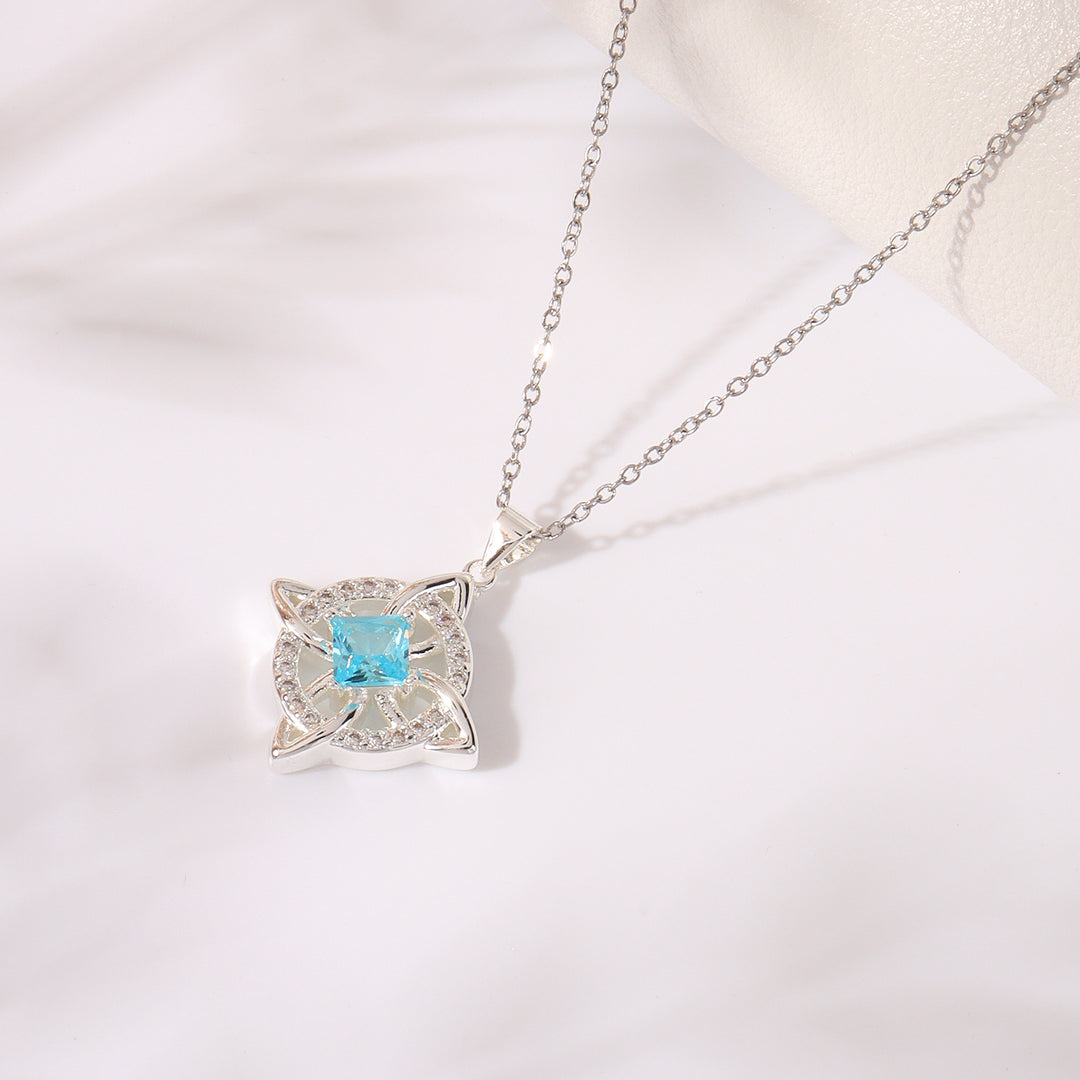 Birthstone Zircon Pendant Necklace