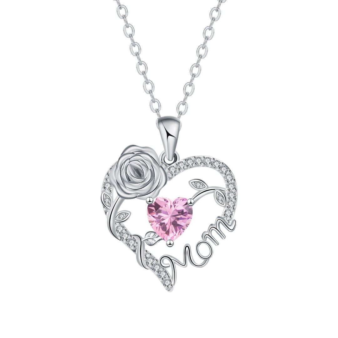 Rose Heart Love Pendant Necklace