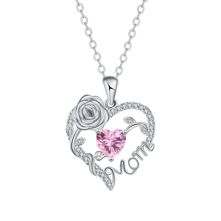 Rose Heart Love Pendant Necklace