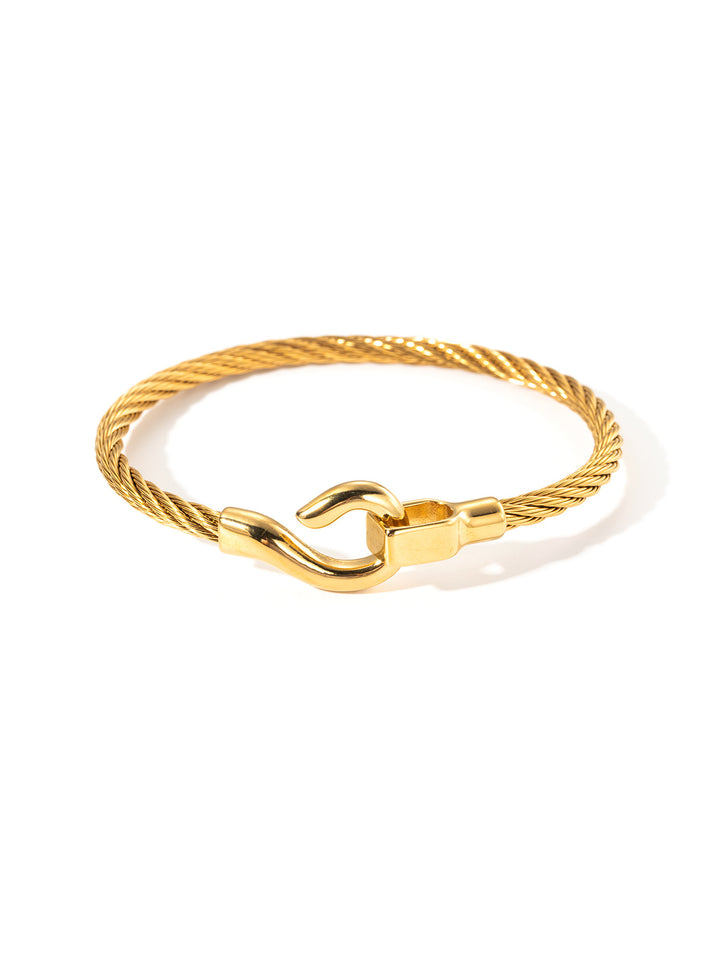 Stainless Steel Cable Cuff Bracelet