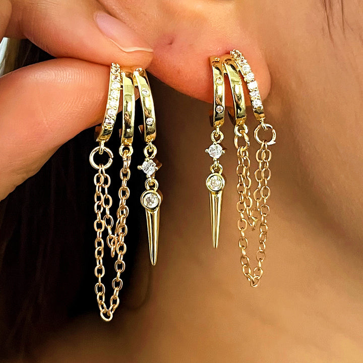 Celestial Chain Drop Earrings