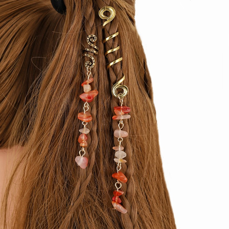Emerald Bohemian Hair Chain