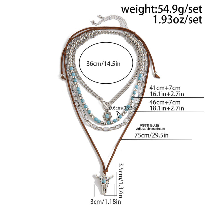 Turquoise Layered Boho Necklace