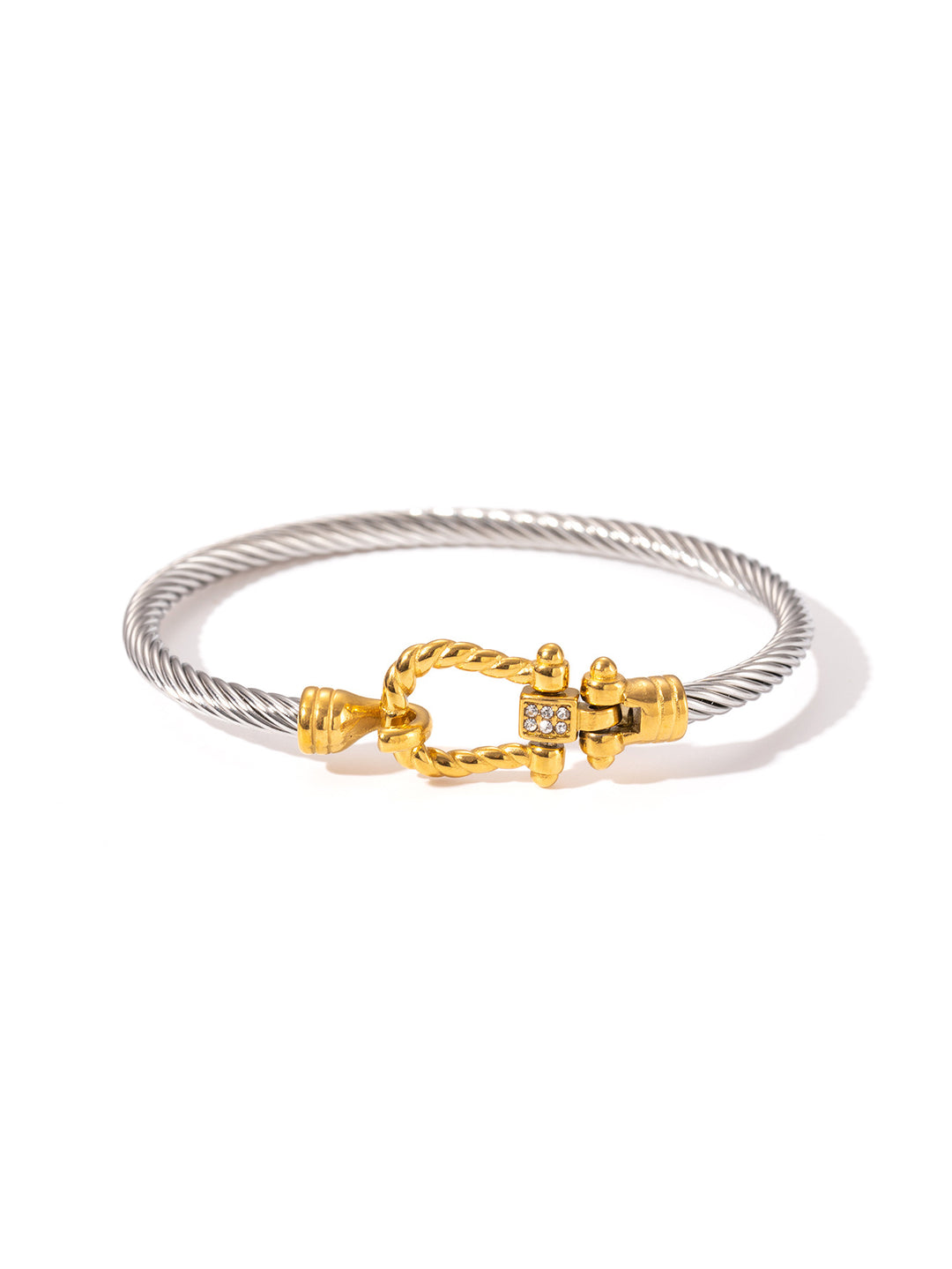 Stainless Steel Cable Cuff Bracelet