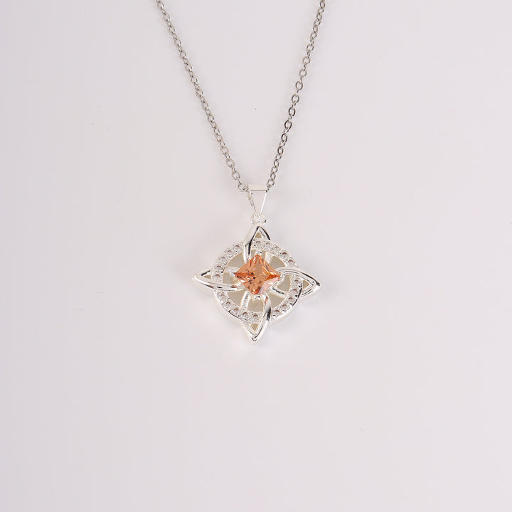Birthstone Zircon Pendant Necklace