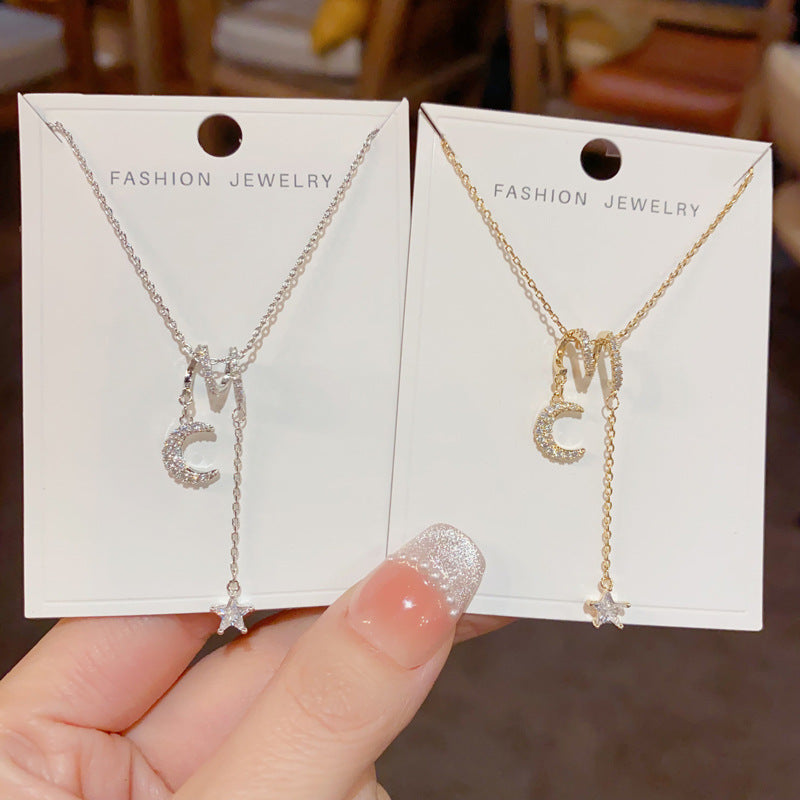 Celestial Moon Star Necklace