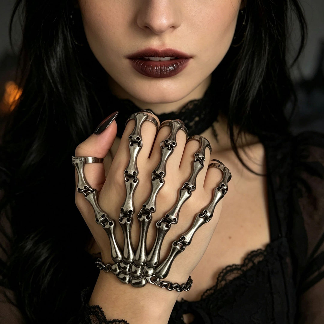 Skeleton Hand Armor Ring Bracelet