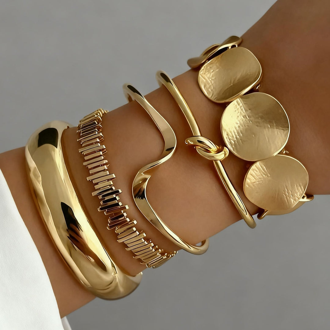 Irregular Layered Bracelet Set