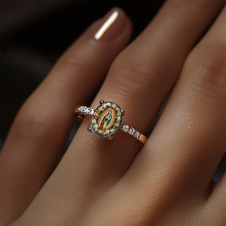 Sacred Rose Medallion Ring