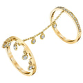 Crystal Chain Finger Ring