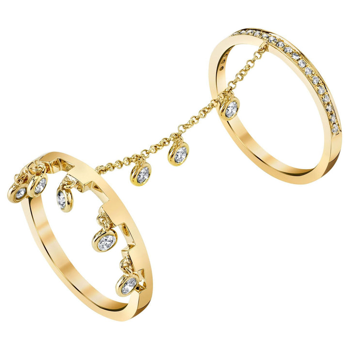 Crystal Chain Finger Ring