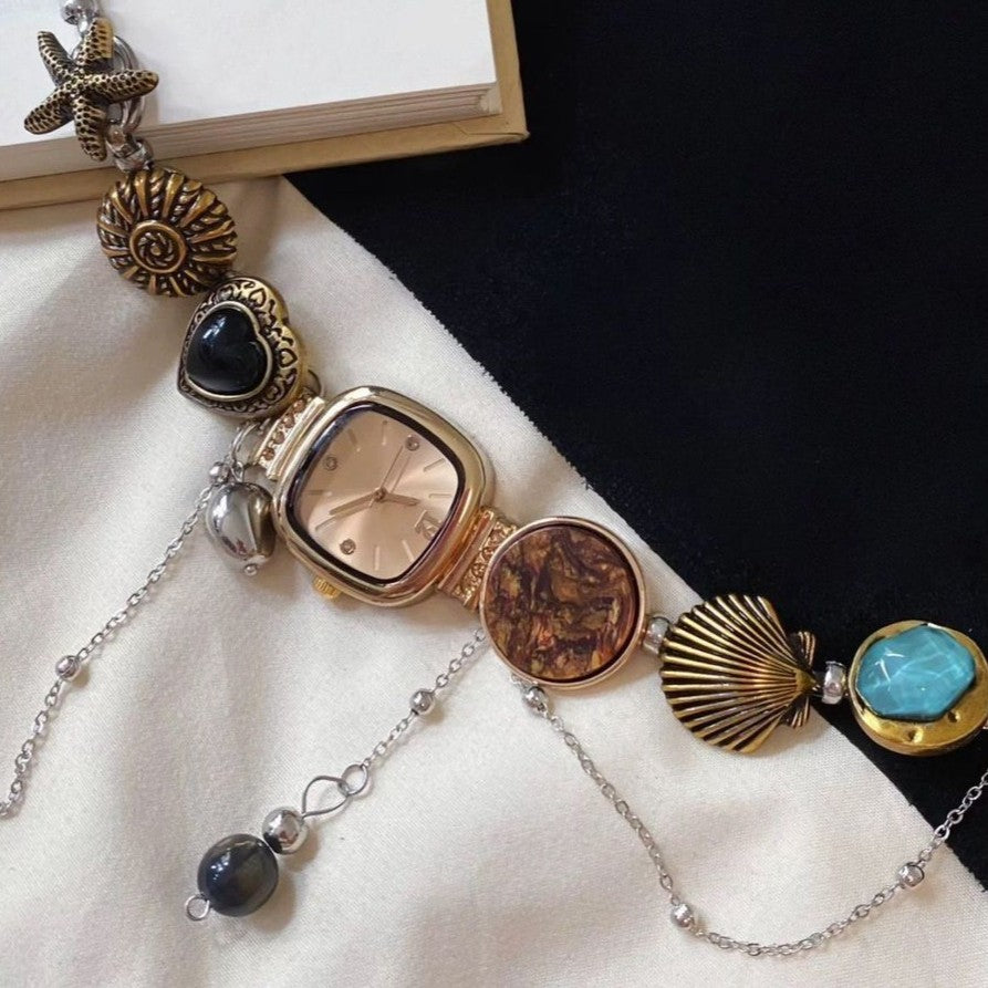 Vintage Charm Watch Necklace