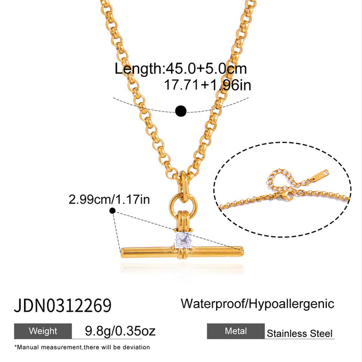 Talia T-Bar Pendant Necklace