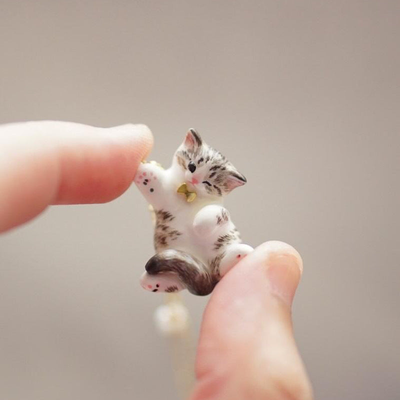 Cute Cat Flower Pendant Necklace