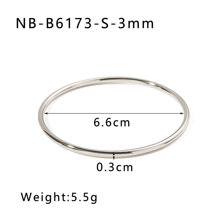 Minimalist Smooth Bangle Bracelet