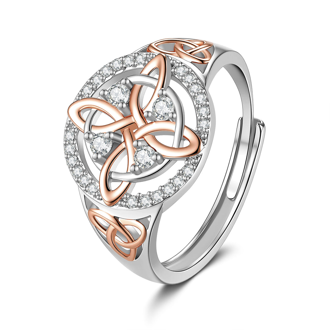Vintage Celtic Knot Zircon Ring