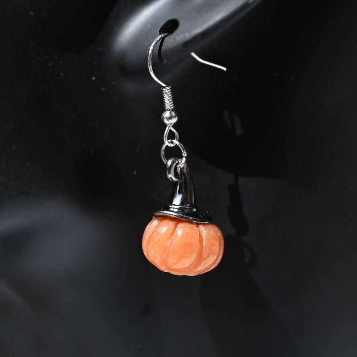 Halloween Pumpkin Drop Earrings