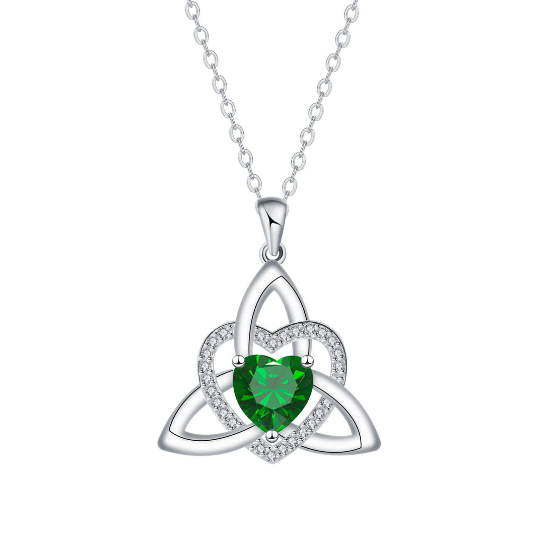 Celtic Heart Birthstone Necklace