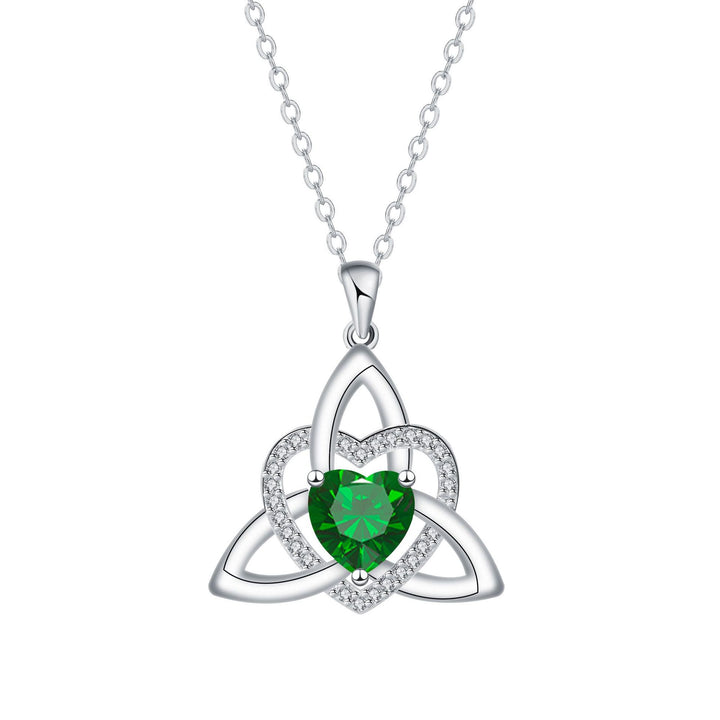Celtic Heart Birthstone Necklace