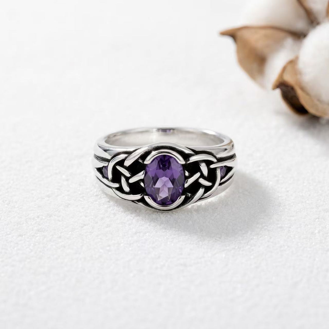 Celtic Knot Gemstone Ring