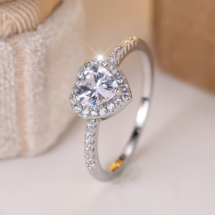 Heart Zircon Ring