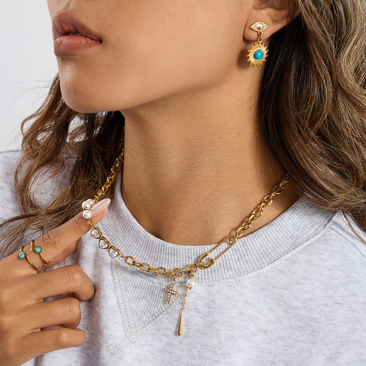 Mixed Charm Chain Necklace