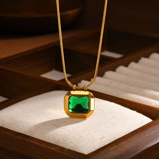 Classic Gemstone Pendant Necklace