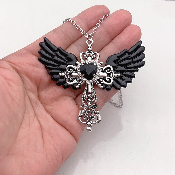 Winged Heart Pendant Necklace