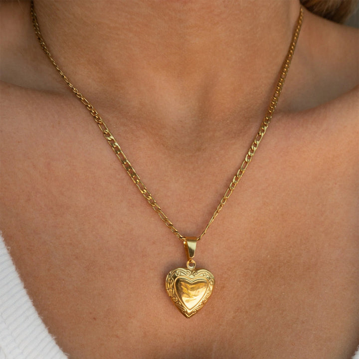 Vintage Pearl Heart Layered Necklace