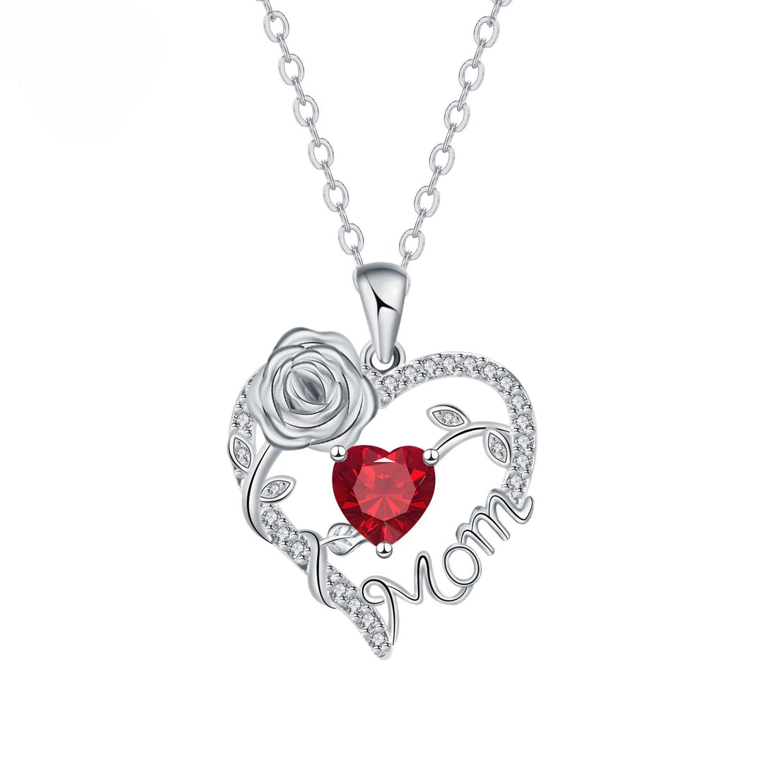 Rose Heart Love Pendant Necklace
