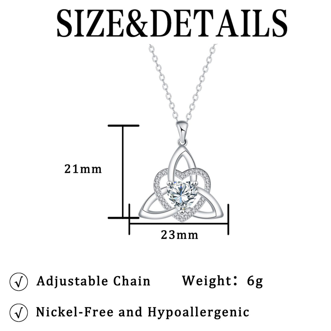 Celtic Heart Birthstone Necklace
