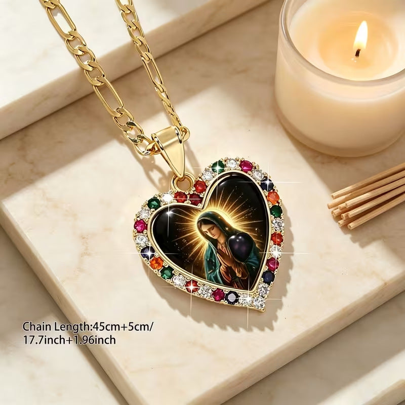 Sacred Heart Faith Pendant Necklace