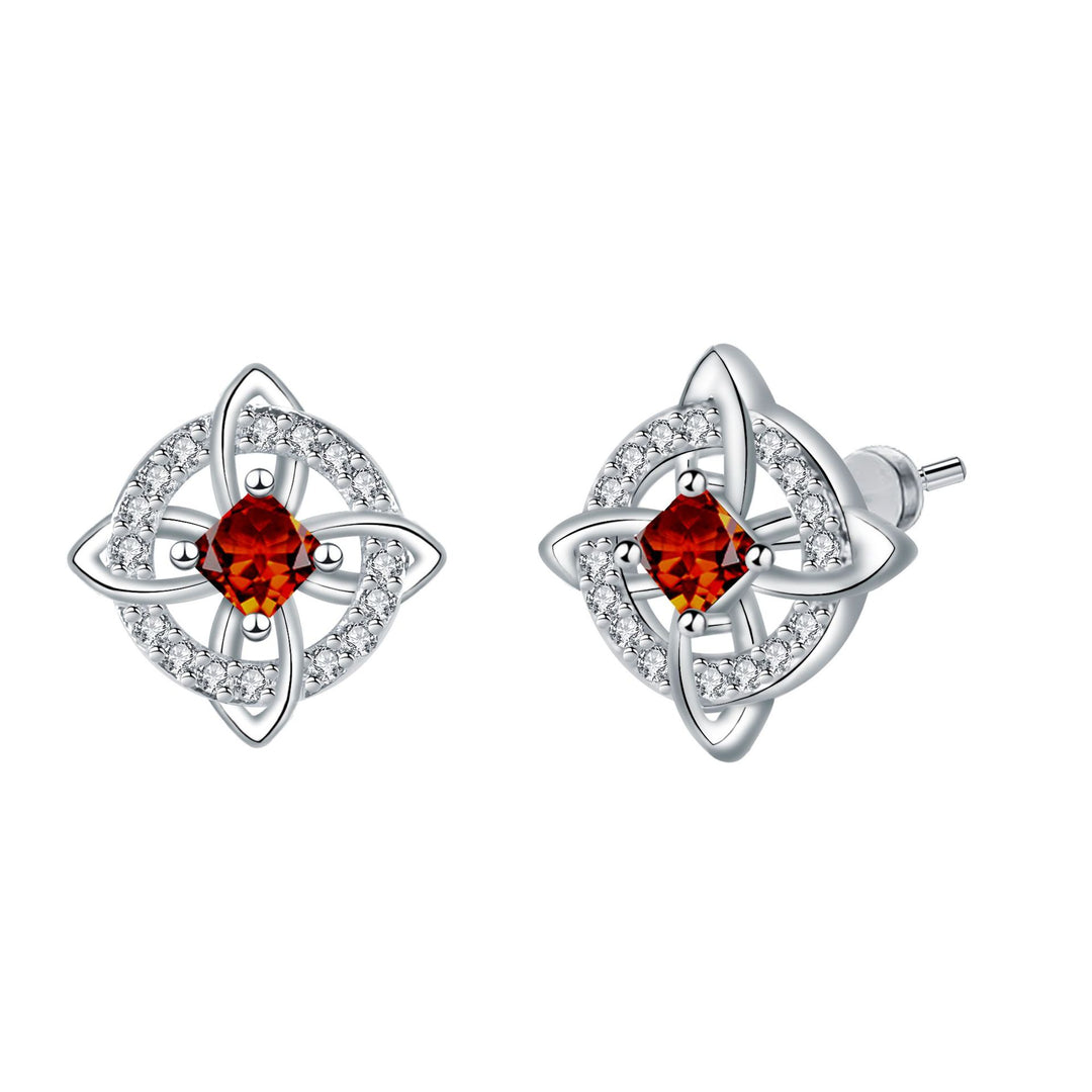 Birthstone Celtic Knot Stud Earrings