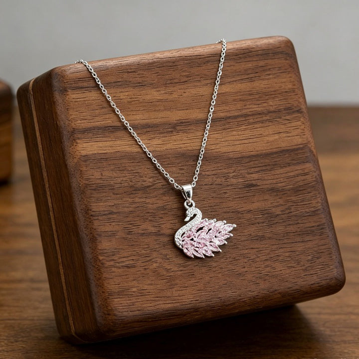 Swan Crystal Pendant Necklace