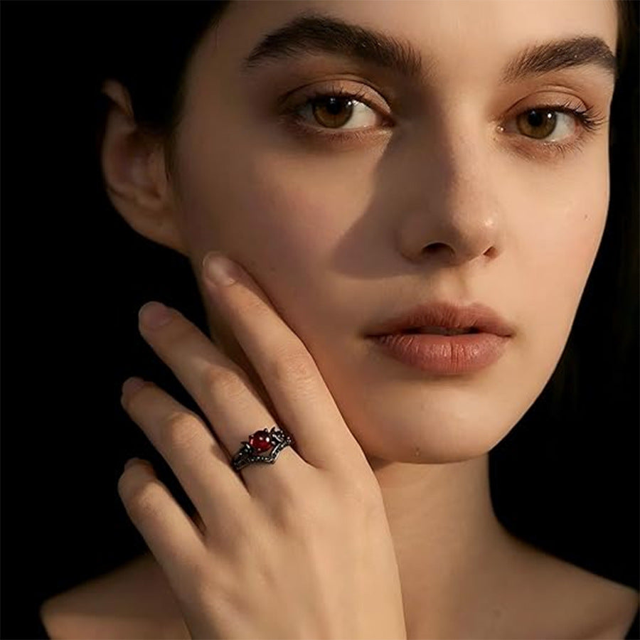 Celestial Moon V-Shaped Ring