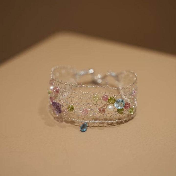 Delicate Mesh Crystal Wrap Bracelet