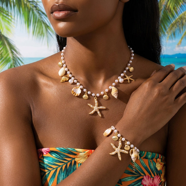 Boho Pearl Jewelry Set