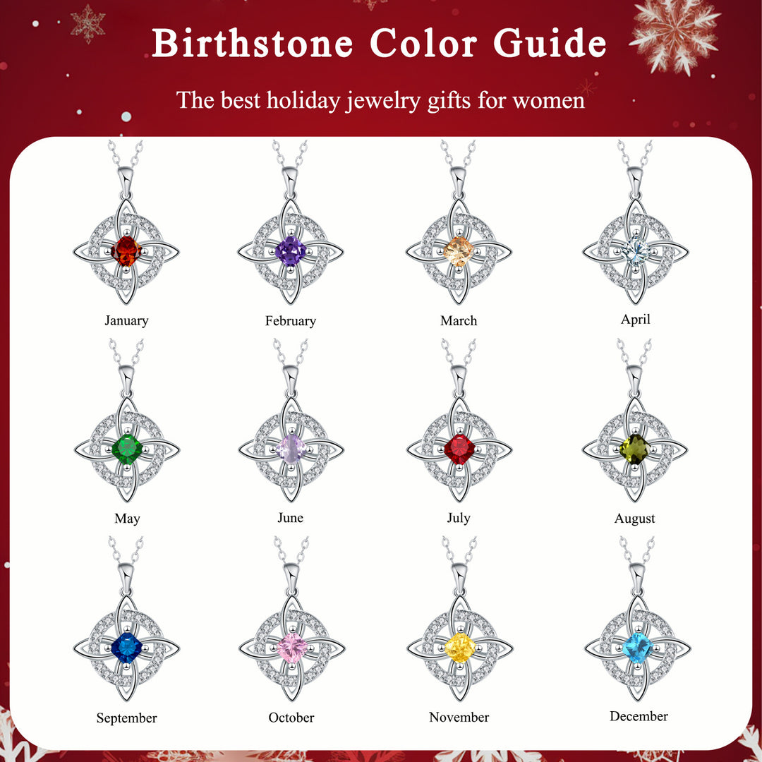 Birthstone Zircon Pendant Necklace