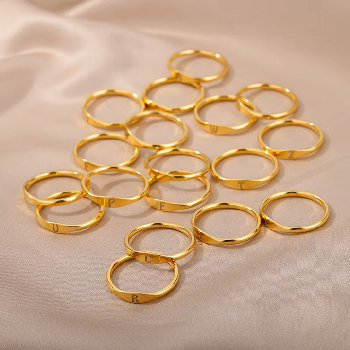 Signature Initial Ring Collection