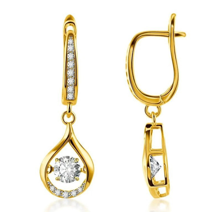 Teardrop Zircon Drop Earrings