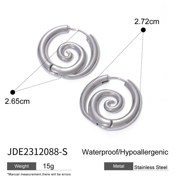 Sculptural Spiral Hoop Earrings