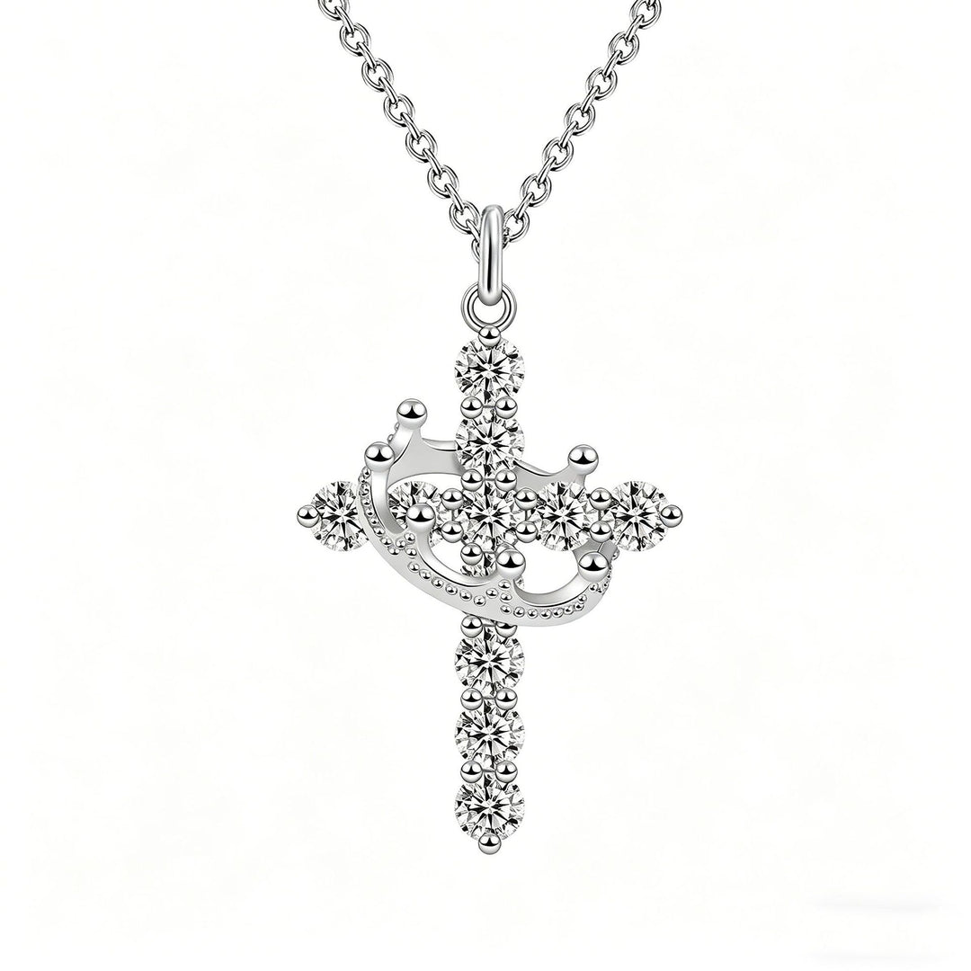 Crown Cross Pendant Necklace