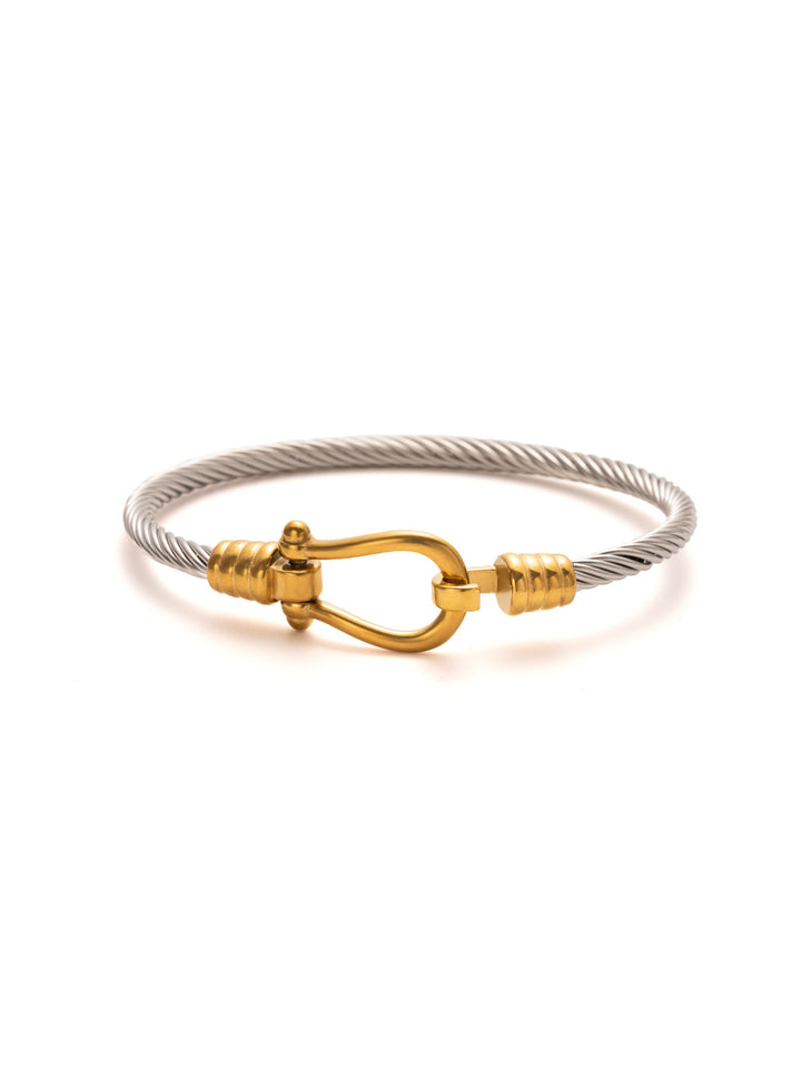 Stainless Steel Cable Cuff Bracelet